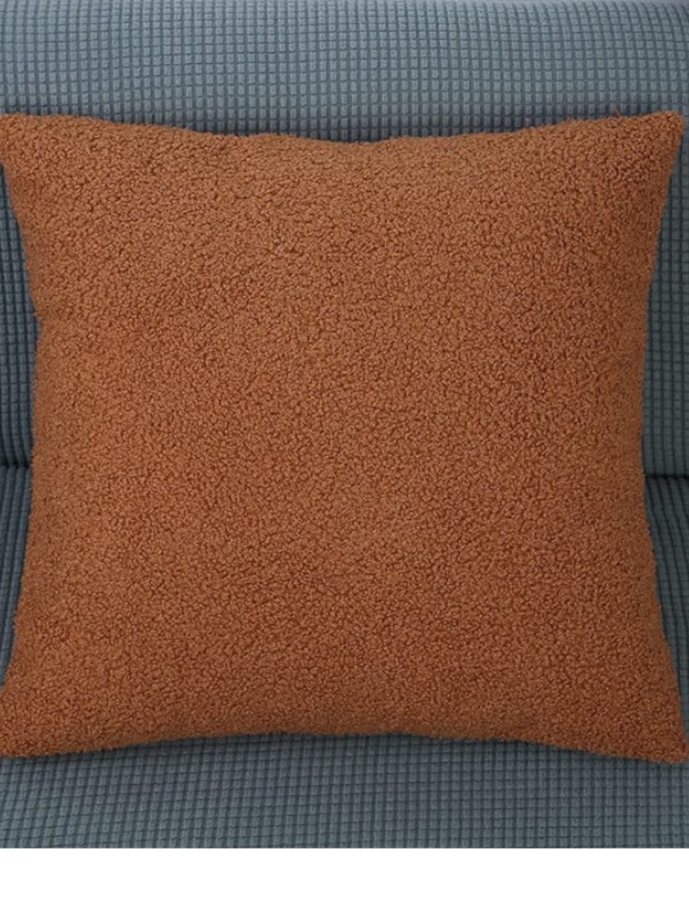 Faux Shearling Throw Pillow Cover 20"x20"- Light Brown-2 pack